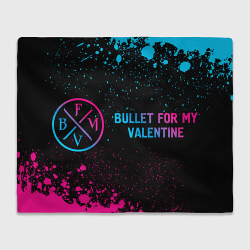 Плед Bullet For My Valentine - neon gradient по-горизон / 3D-Велсофт – фото 1