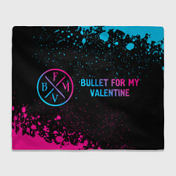 Плед флисовый Bullet For My Valentine - neon gradient по-горизон, цвет: 3D-велсофт