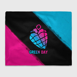 Плед флисовый Green Day - neon gradient, цвет: 3D-велсофт