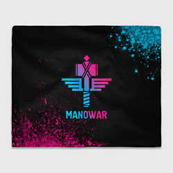 Плед флисовый Manowar - neon gradient, цвет: 3D-велсофт