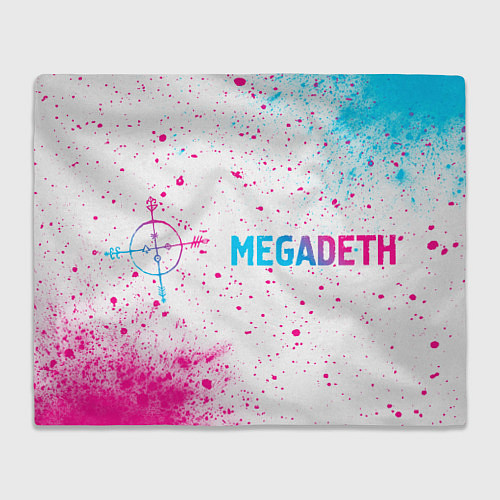 Плед Megadeth neon gradient style по-горизонтали / 3D-Велсофт – фото 1