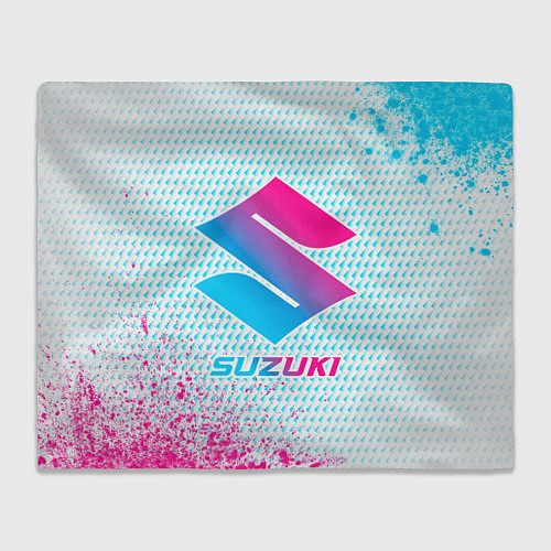 Плед Suzuki neon gradient style / 3D-Велсофт – фото 1