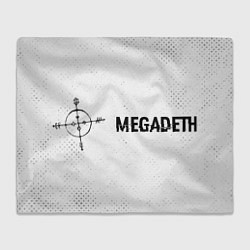 Плед флисовый Megadeth glitch на светлом фоне по-горизонтали, цвет: 3D-велсофт