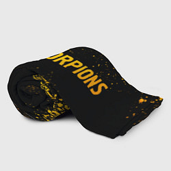 Плед флисовый Scorpions - gold gradient по-горизонтали, цвет: 3D-велсофт — фото 2