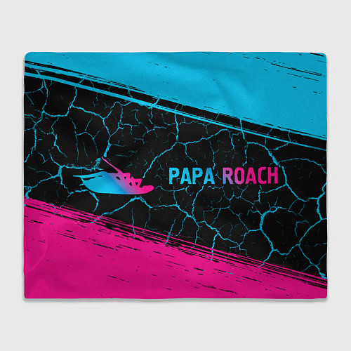 Плед Papa Roach - neon gradient по-горизонтали / 3D-Велсофт – фото 1