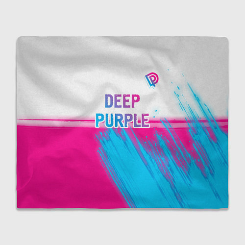 Плед Deep Purple neon gradient style посередине / 3D-Велсофт – фото 1