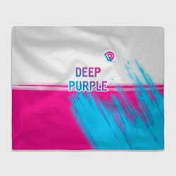 Плед Deep Purple neon gradient style посередине