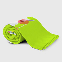 Плед флисовый Лама - альпака в розовых очках, цвет: 3D-велсофт — фото 2