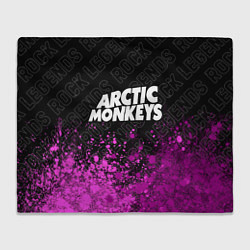 Плед флисовый Arctic Monkeys rock legends посередине, цвет: 3D-велсофт