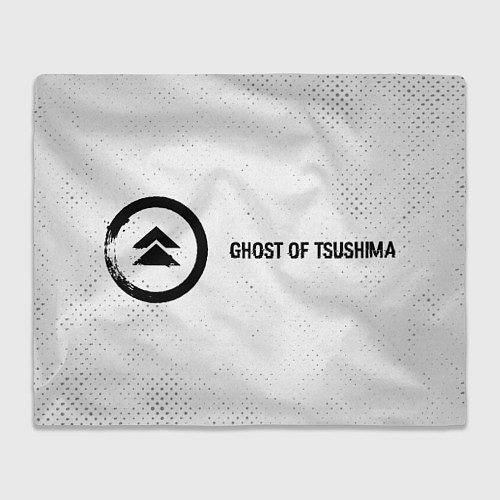 Плед Ghost of Tsushima glitch на светлом фоне по-горизо / 3D-Велсофт – фото 1