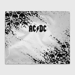 Плед ACDC rock collection краски черепа