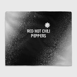 Плед Red Hot Chili Peppers glitch на темном фоне посере