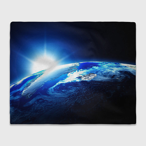 Плед Восход солнца в космосе / 3D-Велсофт – фото 1