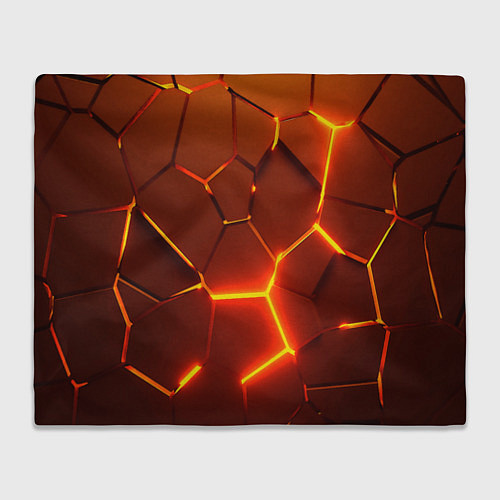 Плед Плиты абстрактные огненные / 3D-Велсофт – фото 1