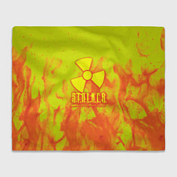 Плед флисовый Stalker yellow flame, цвет: 3D-велсофт