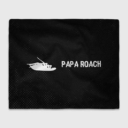 Плед Papa Roach glitch на темном фоне по-горизонтали / 3D-Велсофт – фото 1