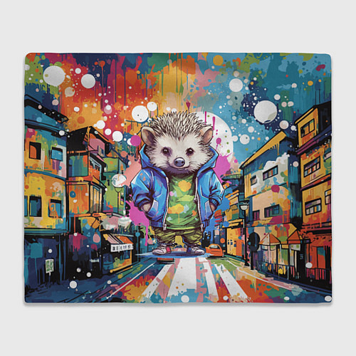 Плед Городской ёжик / 3D-Велсофт – фото 1