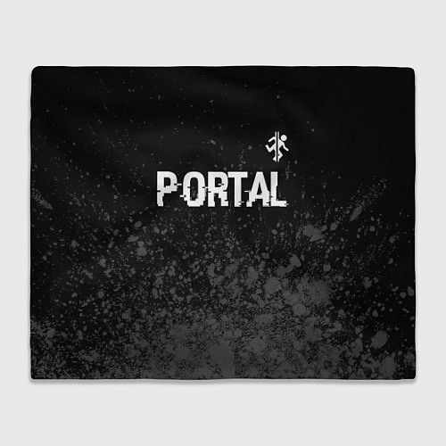 Плед Portal glitch на темном фоне посередине / 3D-Велсофт – фото 1