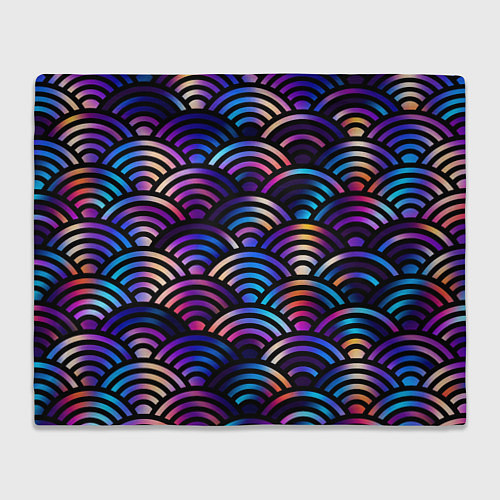 Плед Разноцветные волны-чешуйки / 3D-Велсофт – фото 1