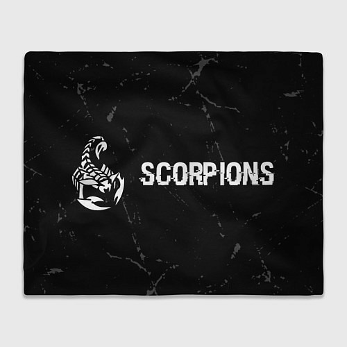 Плед Scorpions glitch на темном фоне по-горизонтали / 3D-Велсофт – фото 1