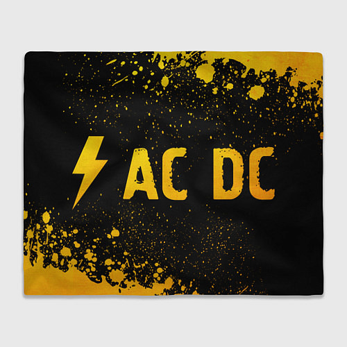 Плед AC DC - gold gradient по-горизонтали / 3D-Велсофт – фото 1