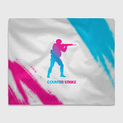 Плед Counter Strike neon gradient style