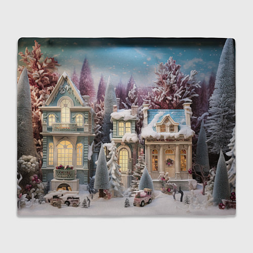 Плед Новогодний объемный городок / 3D-Велсофт – фото 1