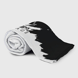 Плед флисовый Assassins creed mirage чернобелый, цвет: 3D-велсофт — фото 2