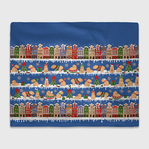 Плед Капибара зимой / 3D-Велсофт – фото 1