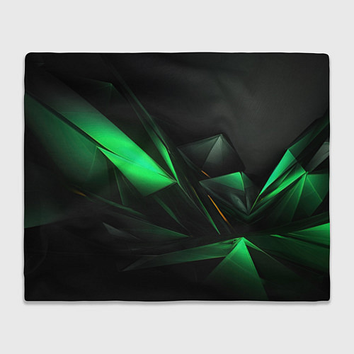 Плед Зеленая геометрическая абстракция / 3D-Велсофт – фото 1