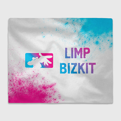 Плед Limp Bizkit neon gradient style по-горизонтали / 3D-Велсофт – фото 1