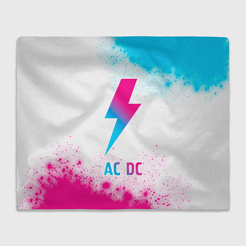 Плед AC DC neon gradient style / 3D-Велсофт – фото 1