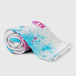 Плед флисовый Nazareth neon gradient style посередине, цвет: 3D-велсофт — фото 2