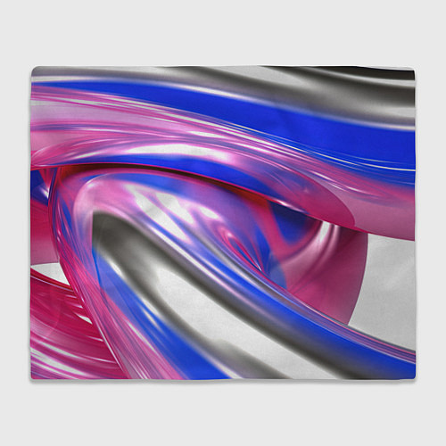 Плед Вязкая абстракция в фиолетовых оттенках / 3D-Велсофт – фото 1