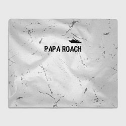 Плед флисовый Papa Roach glitch на светлом фоне посередине, цвет: 3D-велсофт