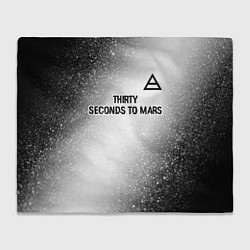 Плед Thirty Seconds to Mars glitch на светлом фоне посе