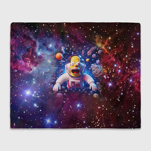 Плед Homer Simpson in space - ai art / 3D-Велсофт – фото 1