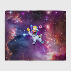 Плед Homer Simpson in space - ai art