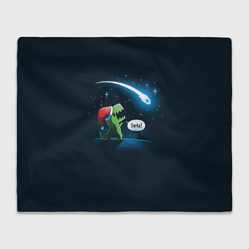 Плед Новогодний ти рекс / 3D-Велсофт – фото 1