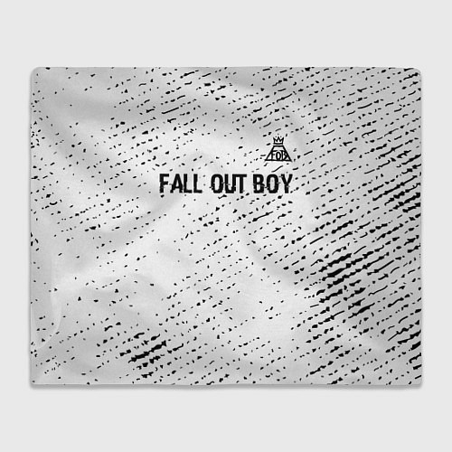 Плед Fall Out Boy glitch на светлом фоне посередине / 3D-Велсофт – фото 1