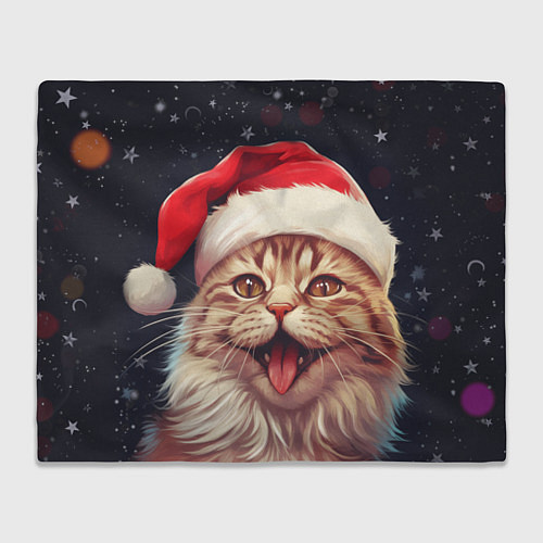 Плед New Years mood from Santa the cat / 3D-Велсофт – фото 1