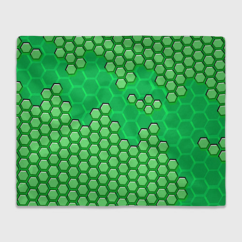Плед Зелёная энерго-броня из шестиугольников / 3D-Велсофт – фото 1