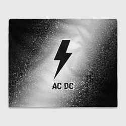 Плед AC DC glitch на светлом фоне
