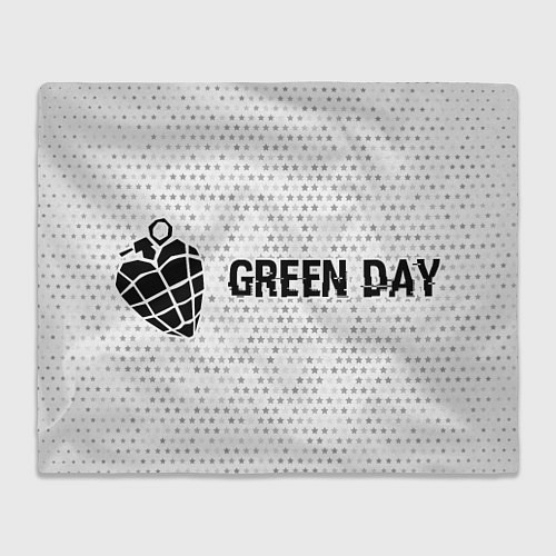 Плед Green Day glitch на светлом фоне по-горизонтали / 3D-Велсофт – фото 1