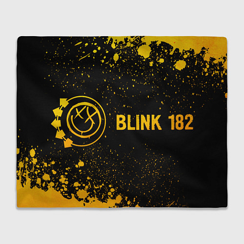 Плед Blink 182 - gold gradient по-горизонтали / 3D-Велсофт – фото 1