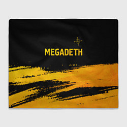 Плед флисовый Megadeth - gold gradient посередине, цвет: 3D-велсофт