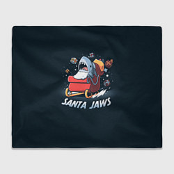 Плед флисовый Santa Jaws, цвет: 3D-велсофт