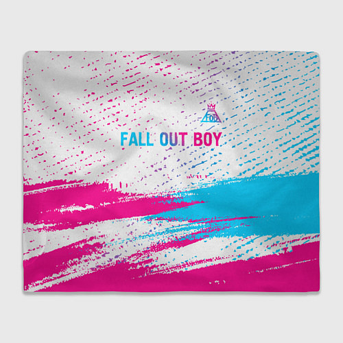 Плед Fall Out Boy neon gradient style посередине / 3D-Велсофт – фото 1