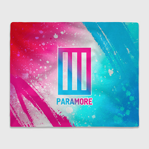 Плед Paramore neon gradient style / 3D-Велсофт – фото 1