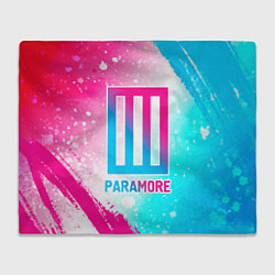 Плед Paramore neon gradient style